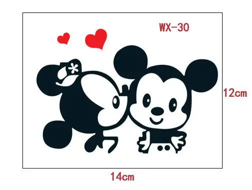 3D Cartoon Mickey Minnie Mouse  Children surprise Wall Stickers Waterproof Home Decoration For kid Room PVC DIY Vinyl Wallpaper