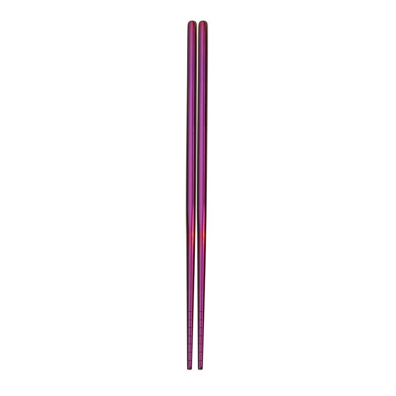 304 Stainless Steel Metal Chopsticks Tableware 1 Pair Non-Slip Chinese Chopstick Sushi Sticks Flatware Kitchen Accessories