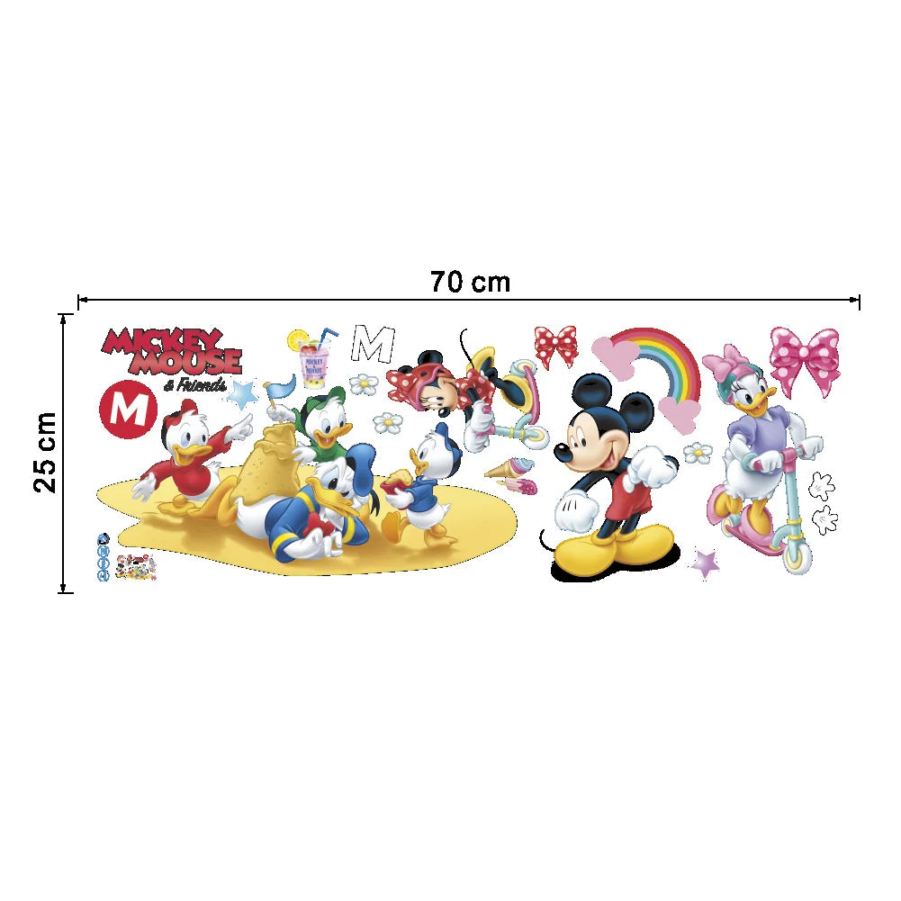 3D Cartoon Mickey Minnie Mouse  Children surprise Wall Stickers Waterproof Home Decoration For kid Room PVC DIY Vinyl Wallpaper