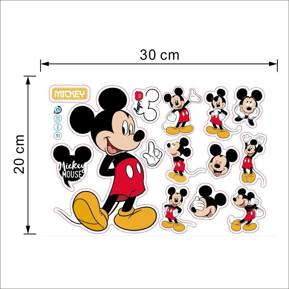 3D Cartoon Mickey Minnie Mouse  Children surprise Wall Stickers Waterproof Home Decoration For kid Room PVC DIY Vinyl Wallpaper