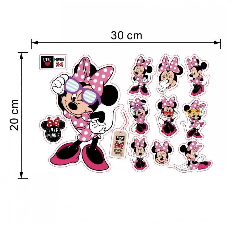 3D Cartoon Mickey Minnie Mouse  Children surprise Wall Stickers Waterproof Home Decoration For kid Room PVC DIY Vinyl Wallpaper