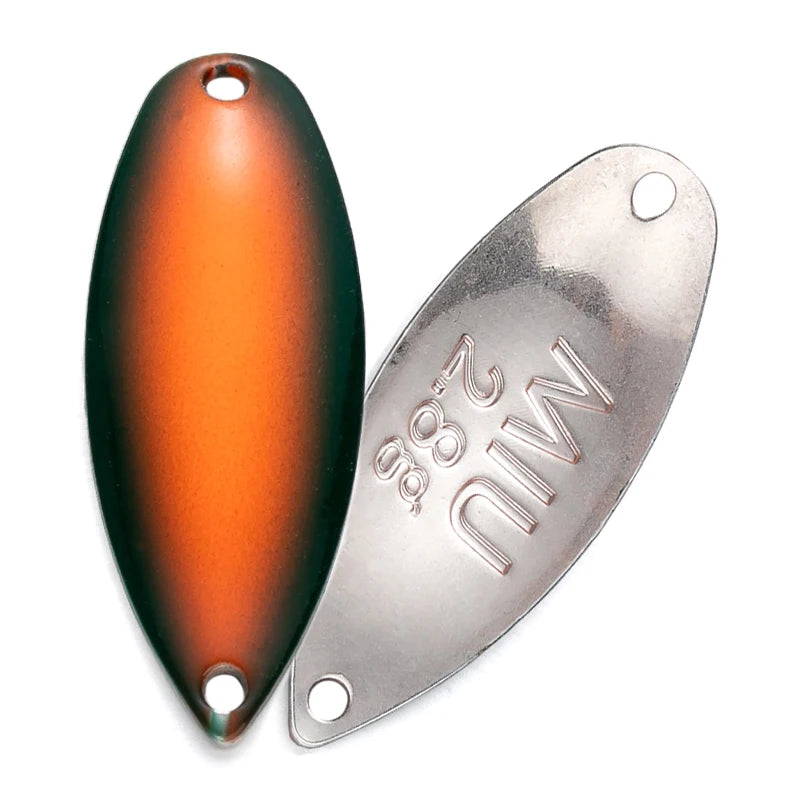 LTHTUG Pesca Stream Bait Trout Spoon Bait MIU 2.2g 2.8g 3.5g Spinner Copper Metal Fishing Spoon Lure For Trout Perch Pike Salmon