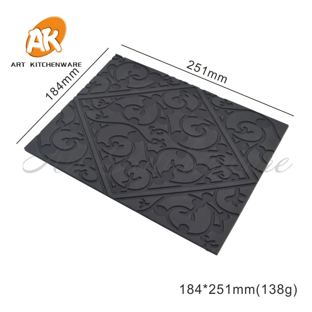 1 Mold and 21 Design DIY Silicone Impression Mat Cake Mousse Mat Crack Texture Mousse Mold Cake Decoration Cake Mold Lace Mat