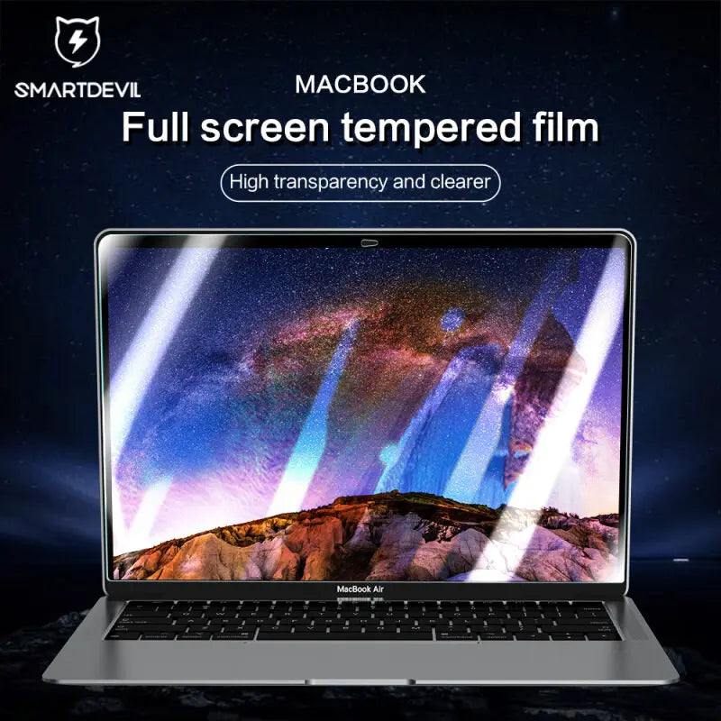 SmartDevil Tempered Glass for Macbook Pro M1 13.3 14 Inch Air M1 HD Clear Full Screen Protector Film 2021 2020/2019 A2337 A2289