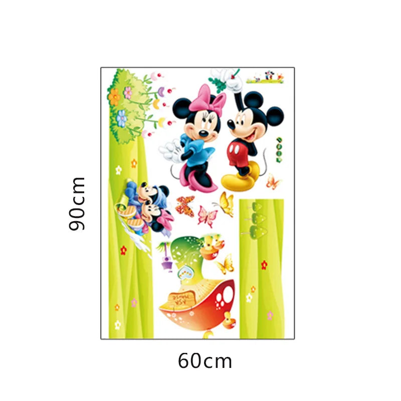 3D Cartoon Mickey Minnie Mouse  Children surprise Wall Stickers Waterproof Home Decoration For kid Room PVC DIY Vinyl Wallpaper