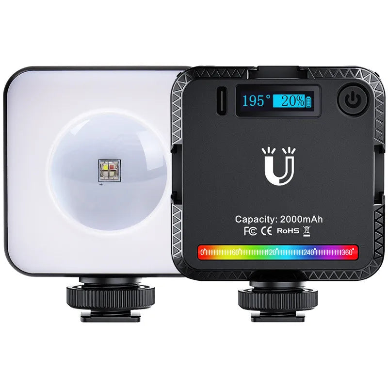 RGB Video Light LED Sunlight Rainbow Projection Magnetic Design For Photography Self Lighting Photo Studio Live TikTok Fill Lamp