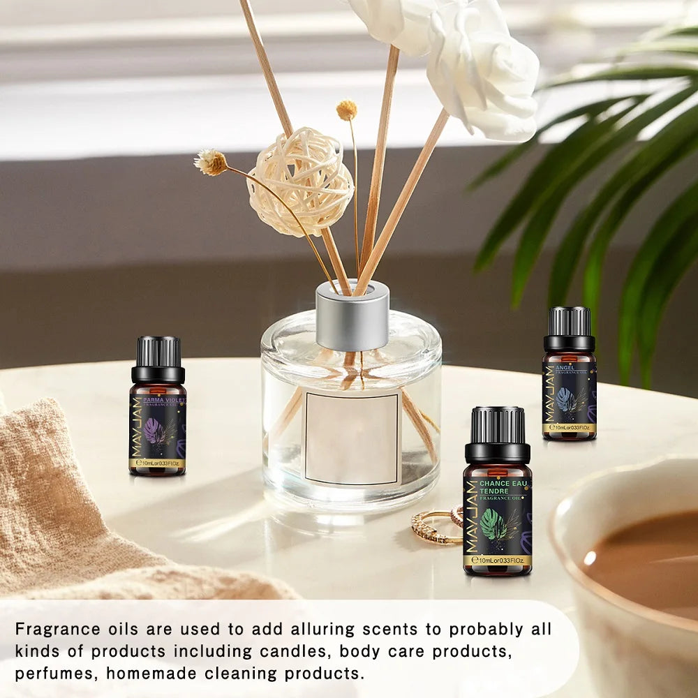 MAYJAM 10ml Fragrance Oil Sea Breeze White Musk Coconut Vanilla Bubble Gum Baby Powder Coffee Mandarin Aroma Oil For Humidifier