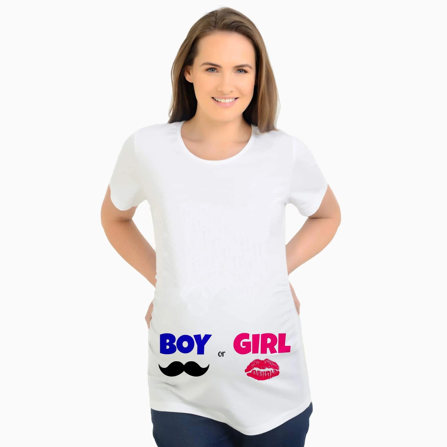 Summer Fashion Pregnant Woman Clothes Maternity Baby Peeking Sweatshirt Funny Zip Print O-Neck Hot Sale Pregnancy Tops Outfits