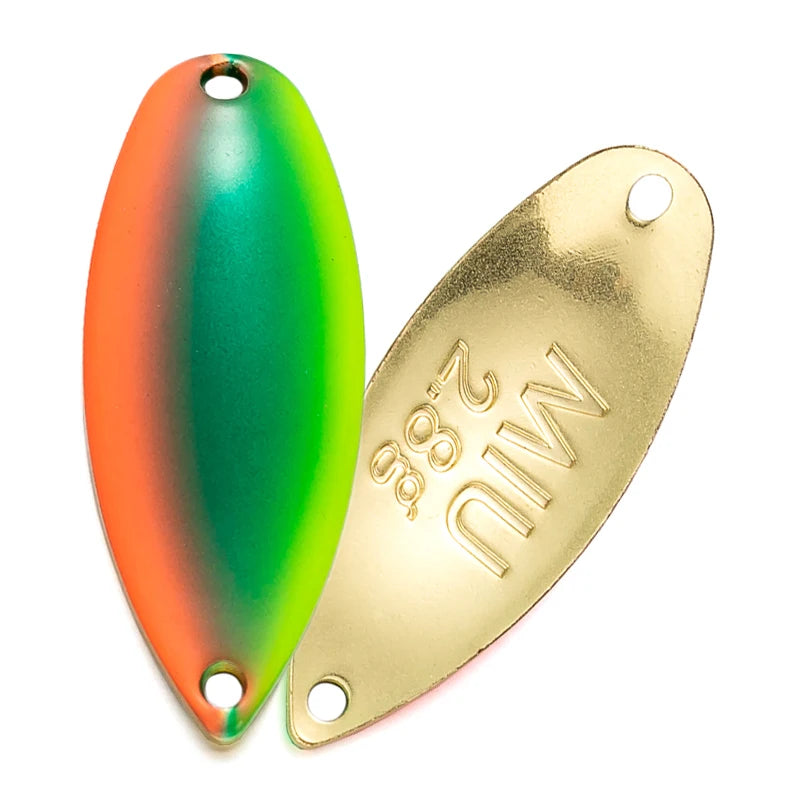 LTHTUG Pesca Stream Bait Trout Spoon Bait MIU 2.2g 2.8g 3.5g Spinner Copper Metal Fishing Spoon Lure For Trout Perch Pike Salmon