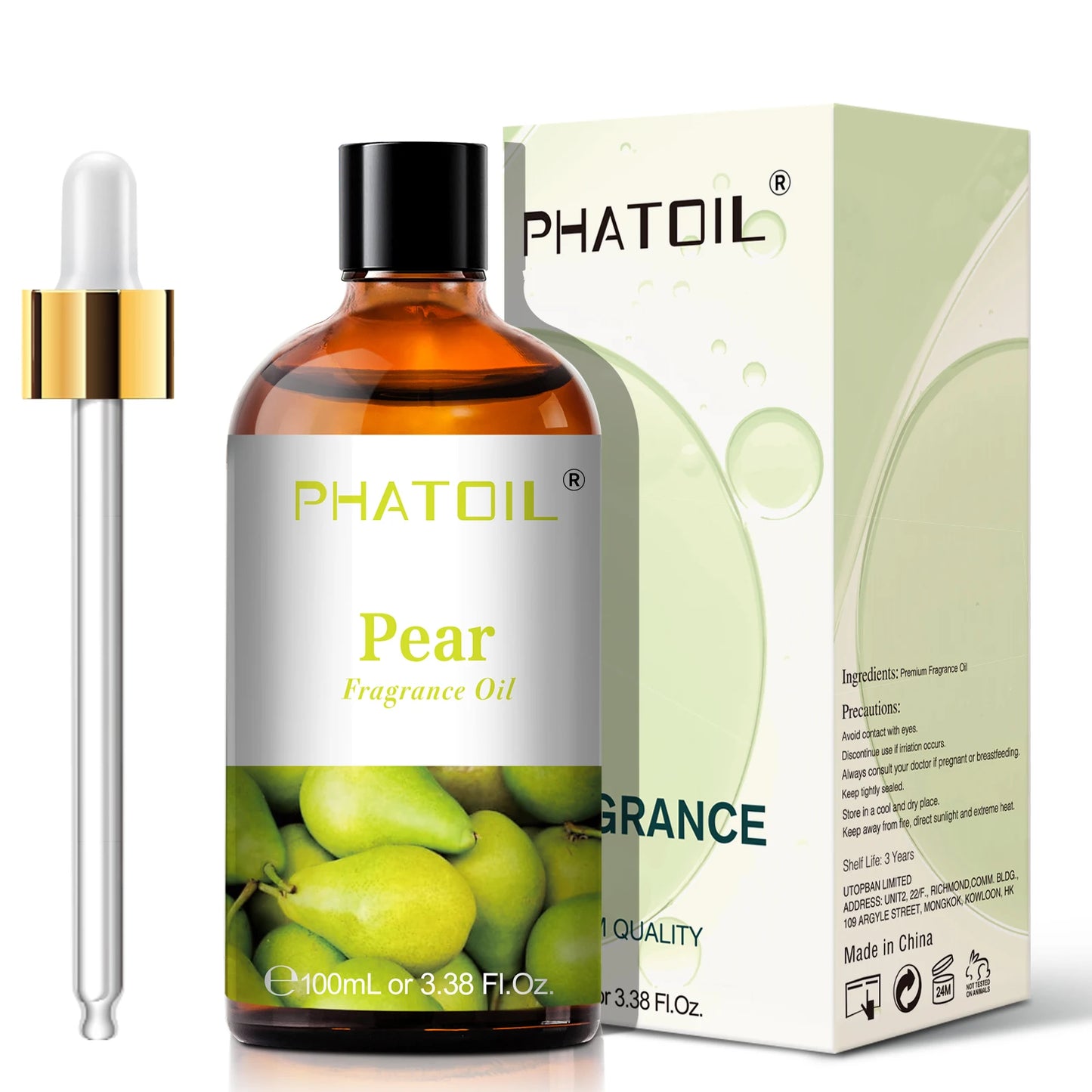 PHATOIL 100ml Sweet Fruity Fragrance Oil for Diffuser Candles Making -Coconut & Vanilla Strawberry Lemon Peach Pear Aroma Oil