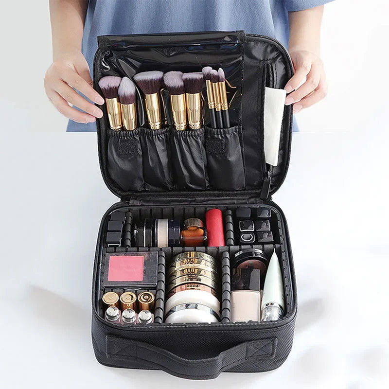 Makeup Bag for Women Travel Waterproof Necessary Beauty Brush Embroidery Tool Storage Cosmetic Case Professional Makeup Box