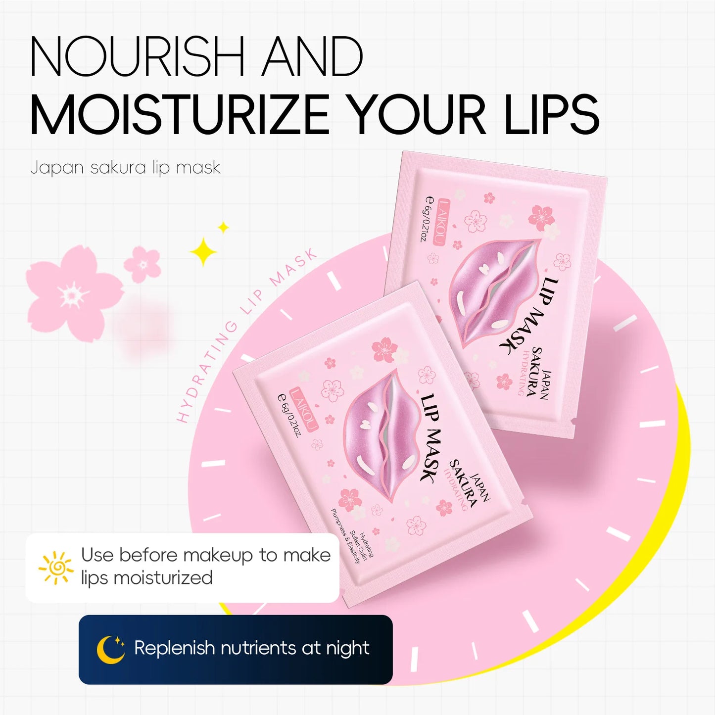 Lip Mask Hydrating Repair Remove Lines Blemishes Lighten Lip Line Moisturizing Collagen Gel Mask Lip Color Skin Care Products