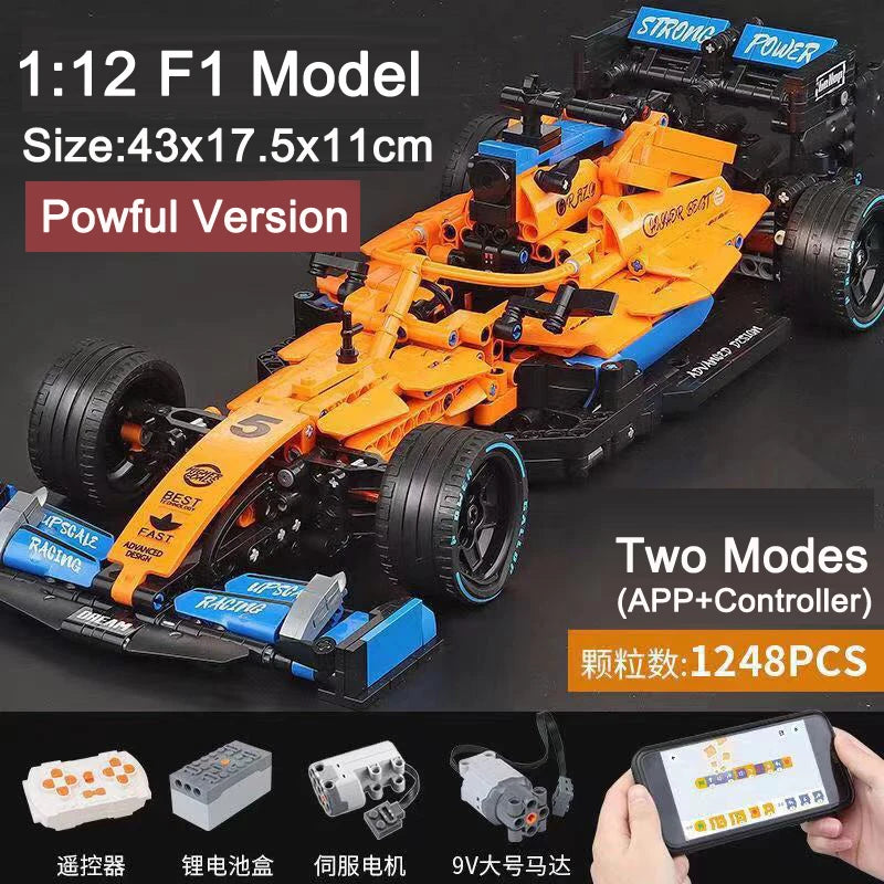 High-tech Building Blocks F1 Formula 1 Remote Control Super Speed Racing Cars Moc Bricks RC Technical Model Toys Creative Expert