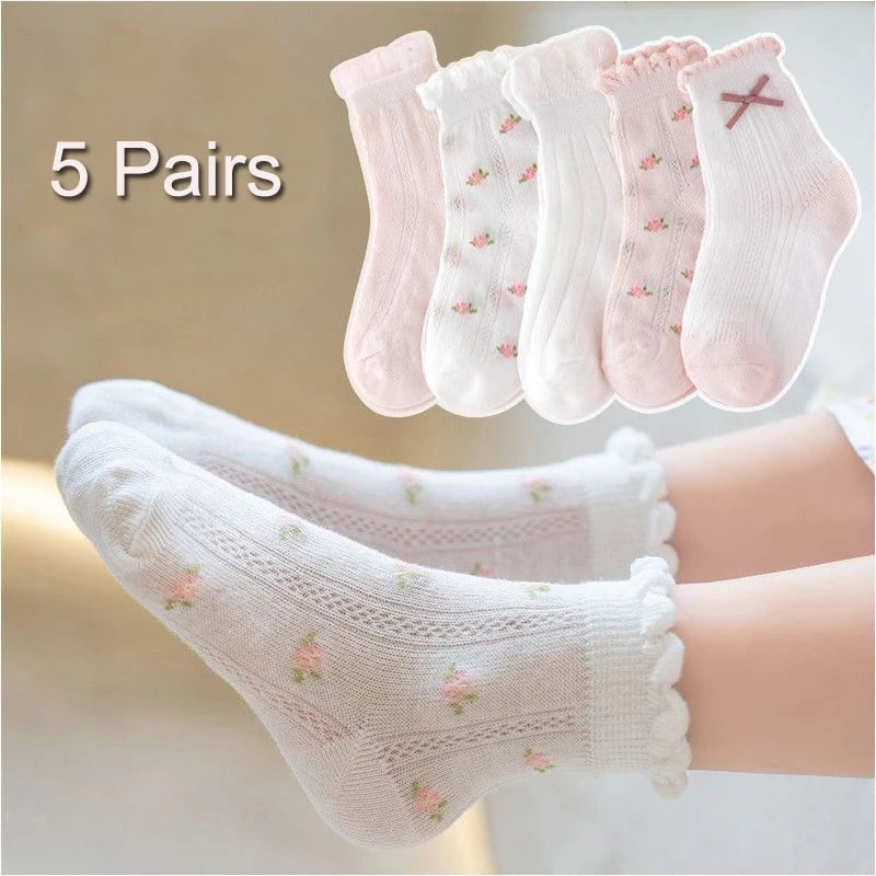 5Pairs/lot Summer Spring New Baby Socks Cotton Animal Socks Dinosaur Cute Cool Thin Kids Socks Mesh Colorful Children Socks