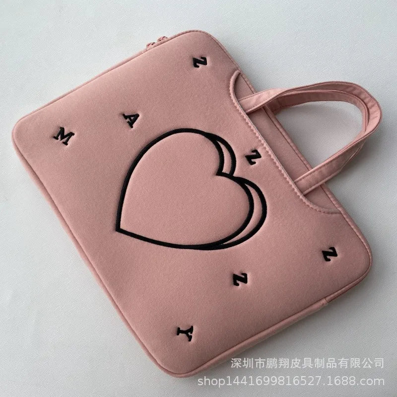 Ins Cute Laptop Bag Case 13.3 14 15 15.6 16 Inch Notebook Bag For Macbook Air Pro 13 15 Computer Shoulder Handbag Briefcase Bag