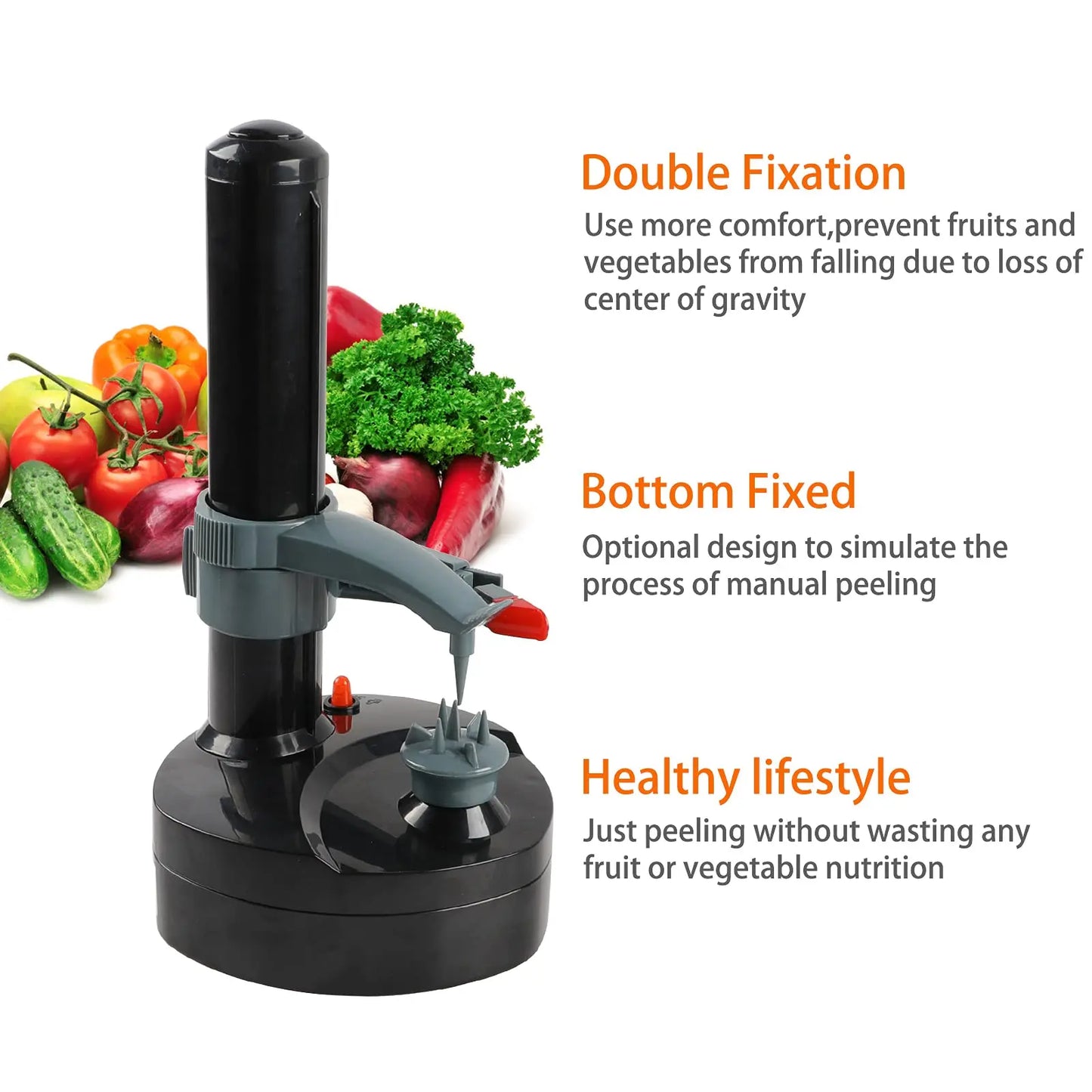 Electric Spiral Potato Peeler Automatic Apple Peeler, Smart Vegetable Fruit Peeler Machine, Kitchen Accessories Peeling Tool