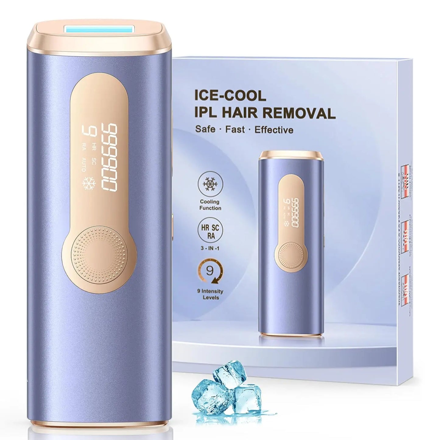 IPL Hair Remover Laser Epilator Devices ICE Cooling 999900 Flashes 3 IN 1 Permanent Painless Whole Body Treament For Women Men