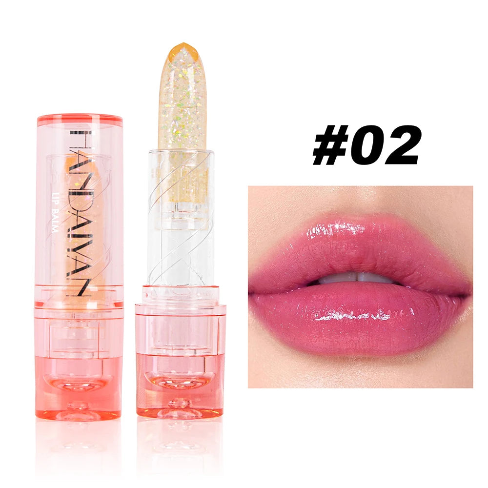 Moisture Lip Balm Long-Lasting Natural Aloe Vera Lipstick Color Mood Changing Long Lasting Moisturizing Lipstick 5Colors