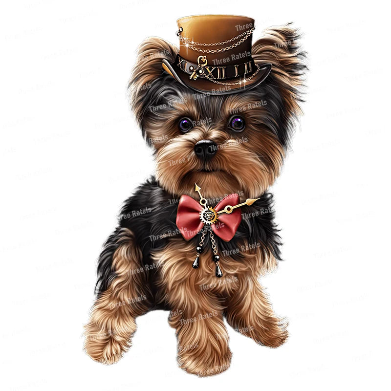 Three Ratels QD121 funny Yorkshire Terrier self-adhesive pet dog wall sticker home decorative toilet Decal