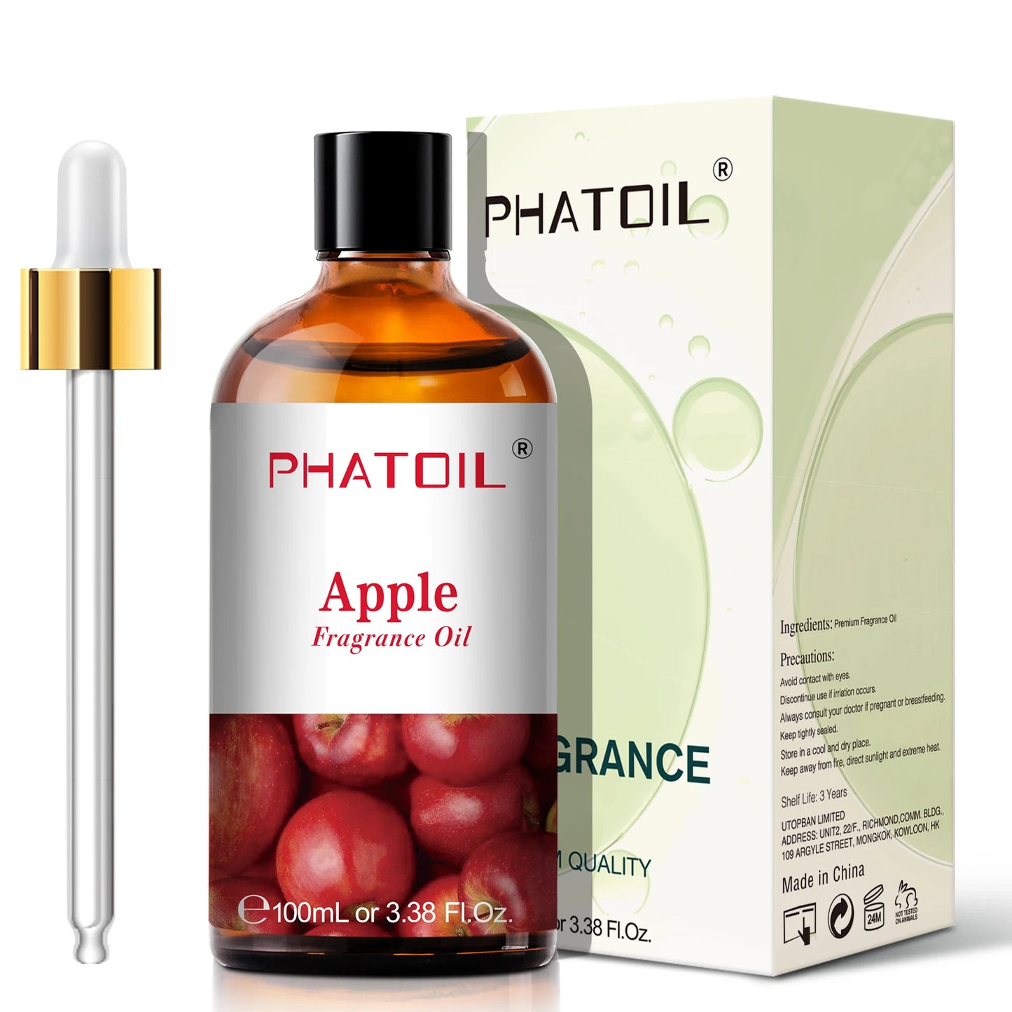 PHATOIL 100ml Sweet Fruity Fragrance Oil for Diffuser Candles Making -Coconut & Vanilla Strawberry Lemon Peach Pear Aroma Oil