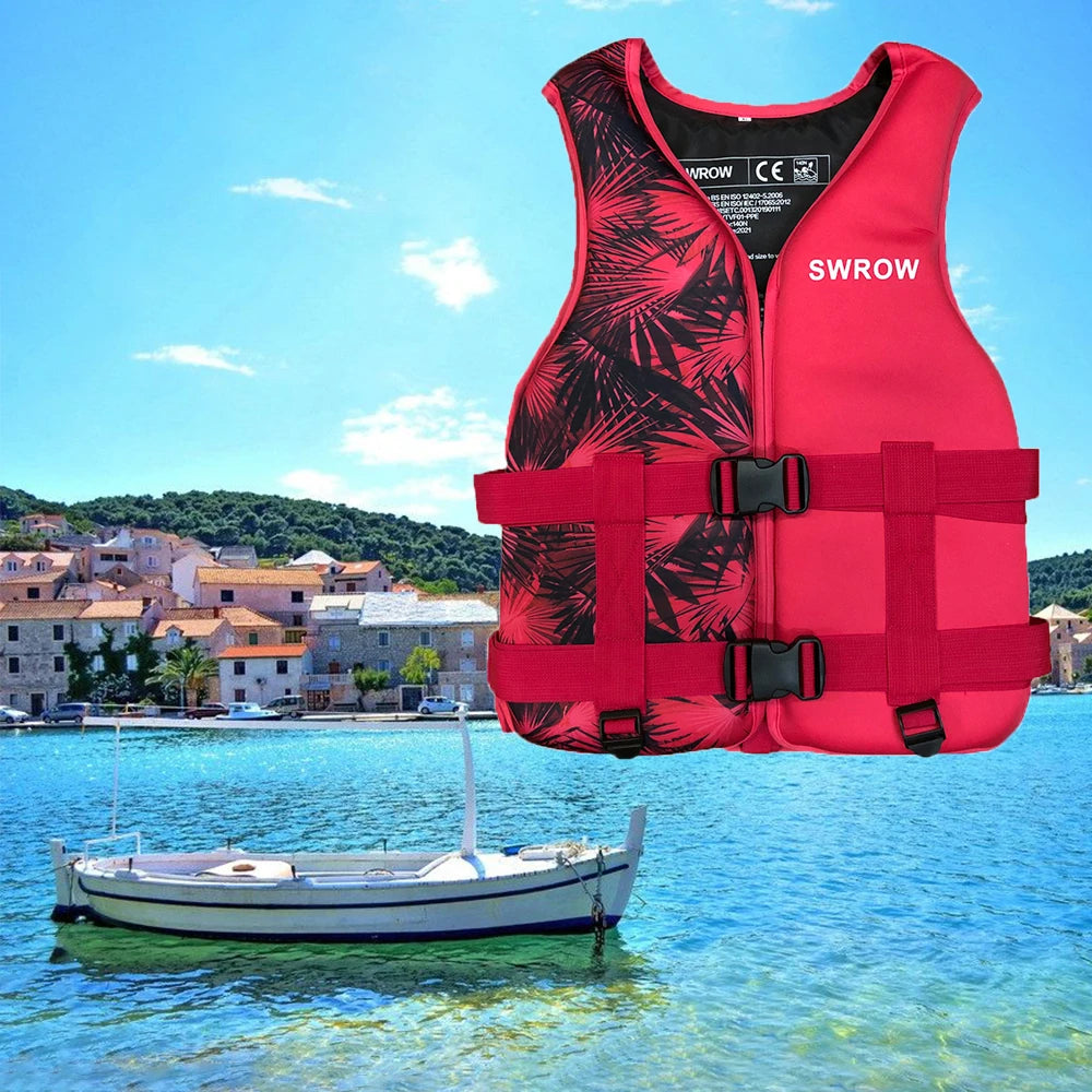 Life Jacket Adults Surf Vest Kayak Wakeboard Raft Life Vest Rescue Drifting Boat Jacket Swimming Rescue Motorboats Water Sports