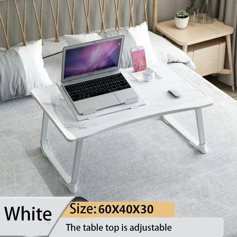 Home Folding Laptop Desk for Breakfast bed tray height and Inclination adjustable folding desk tables a drawer Tray Table