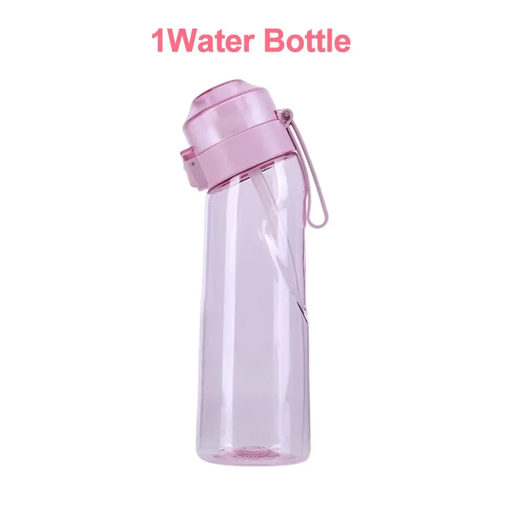 Flavored Water Bottle 650ml Sports Alr Up Drinking Bottle 7 Fruit Fragrance Pods Water Cup for Outdoor Camping Fitness Fashion