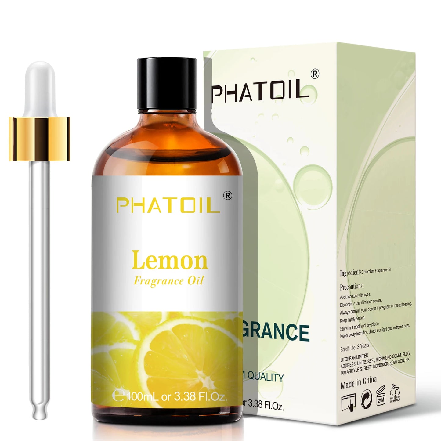 PHATOIL 100ml Sweet Fruity Fragrance Oil for Diffuser Candles Making -Coconut & Vanilla Strawberry Lemon Peach Pear Aroma Oil