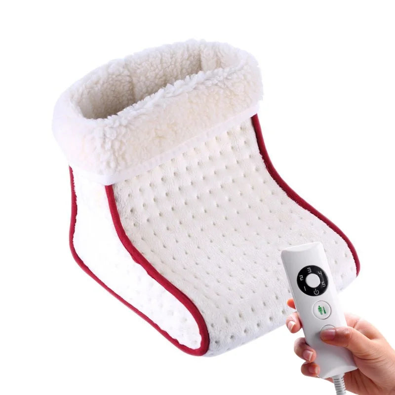 Electric Foot Heating Pad Washable 5 Modes Control Setting Feet Warmer Heater Home Office Bedroom Soft Plush Thermal Massager