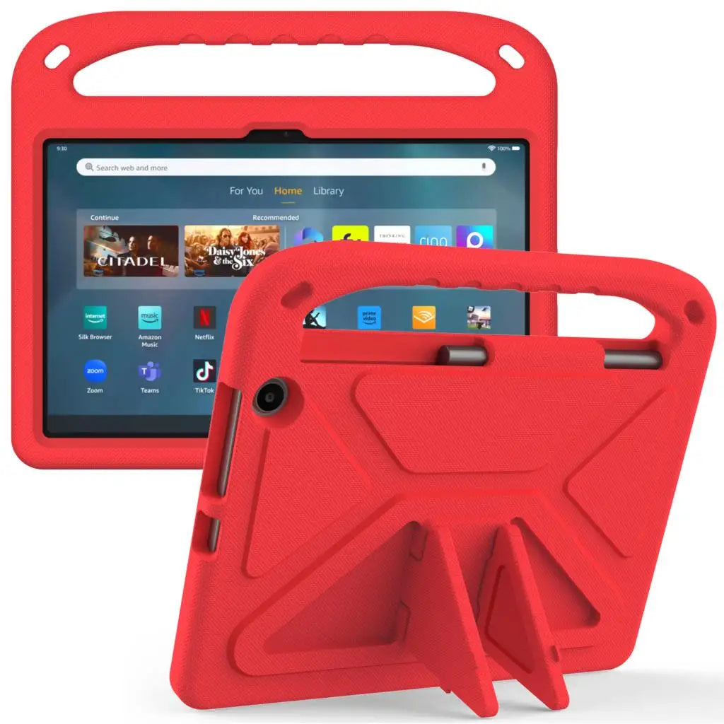 For Amazon Fire Max 11 13th Gen 2023 Case EVA Hand Holder Kids Stand Tablet Cover For Amazon HD 10 8 Plus 2021 2020 Fire 7 2022