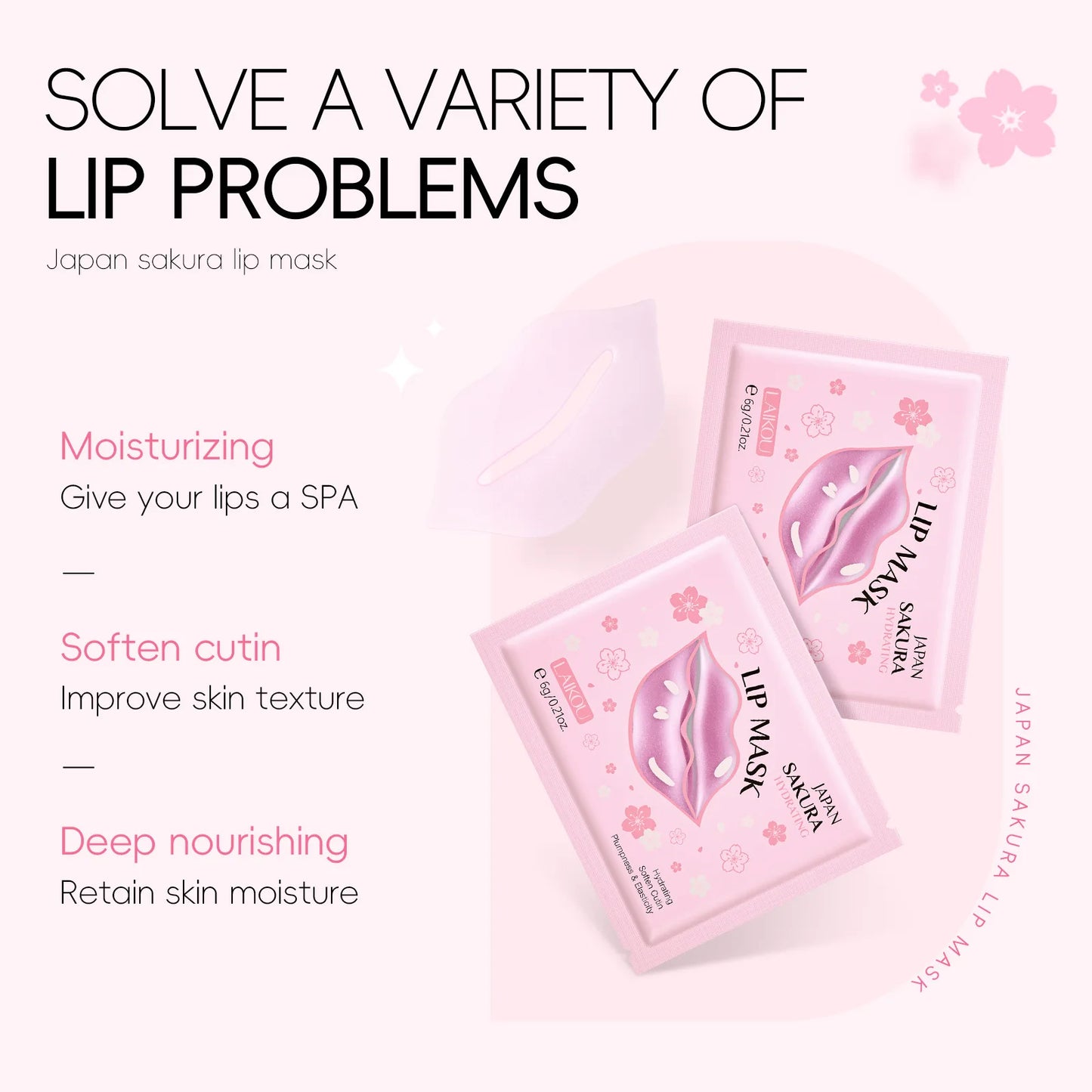 Lip Mask Hydrating Repair Remove Lines Blemishes Lighten Lip Line Moisturizing Collagen Gel Mask Lip Color Skin Care Products