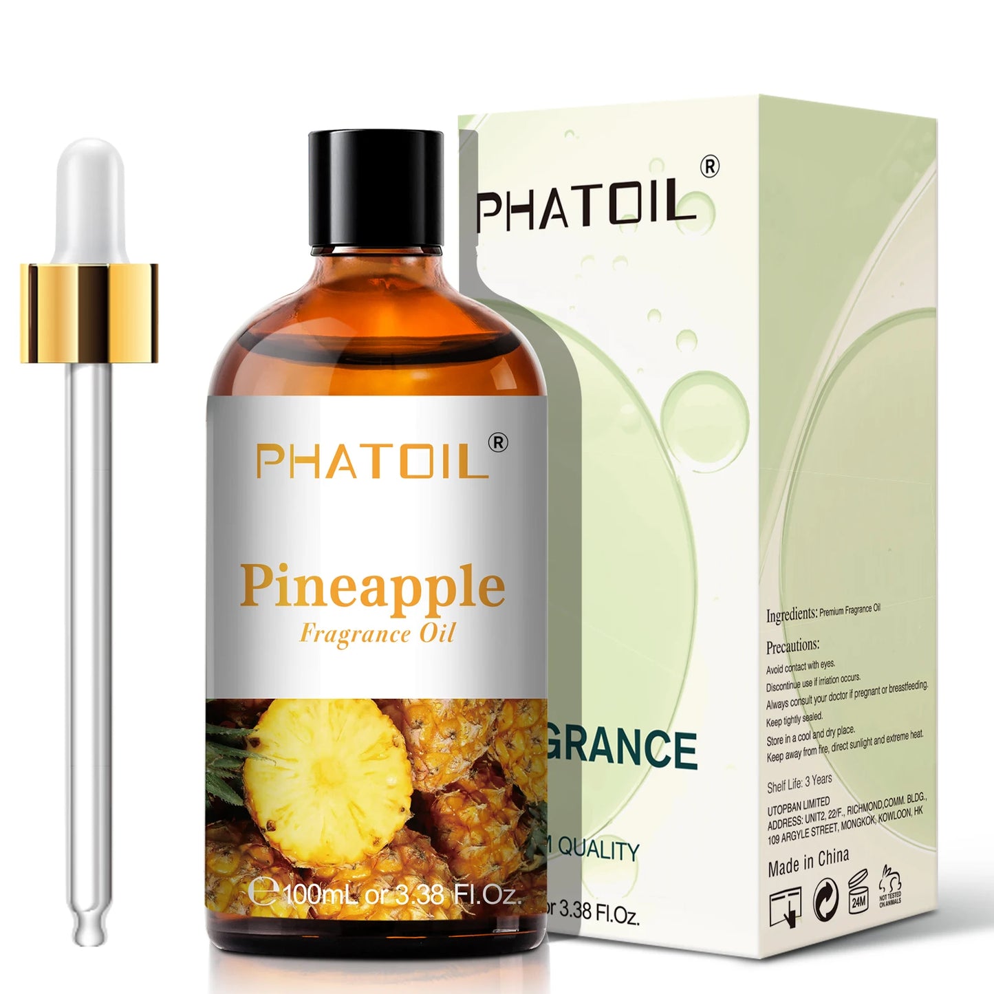 PHATOIL 100ml Sweet Fruity Fragrance Oil for Diffuser Candles Making -Coconut & Vanilla Strawberry Lemon Peach Pear Aroma Oil