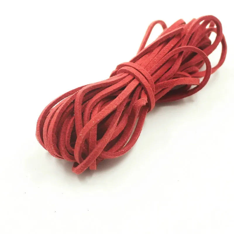 Korean Suede Hair Ties National Customs Hip Hop Reggae Braided Colorful Hair Ties Dreadlock Bead Hair Accessories Long 5m