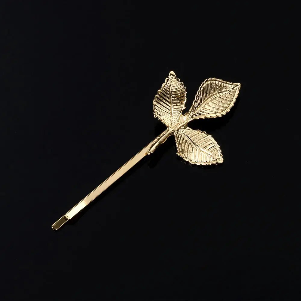 Elegant Metal Hair Accessories Bobby Pin Barrettes Leaf Shape Bride Hairpins Women Hair Clip