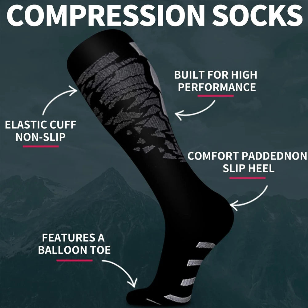 Compression Socks Men Womem Medical Nurses Varicose Veins Sports Socks Running Football Basketball Cycling Socks Outdoor Fitness