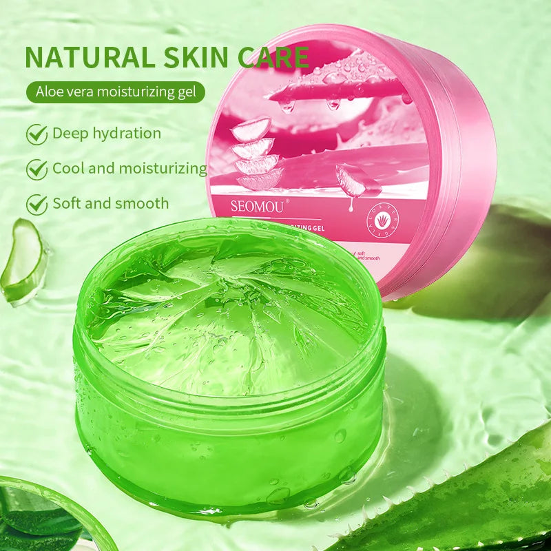 300g Aloe Vera Moisturing Gel Nature Skin Face Cream Shrink Pores Day Cream Skincare Sleeping Mask Korean Skin Care Products