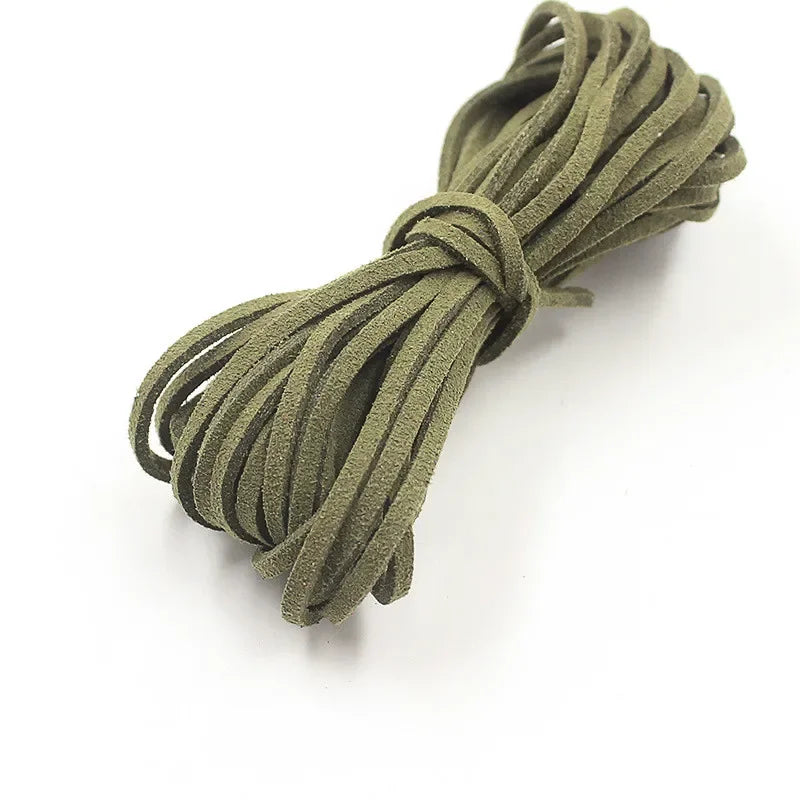 Korean Suede Hair Ties National Customs Hip Hop Reggae Braided Colorful Hair Ties Dreadlock Bead Hair Accessories Long 5m