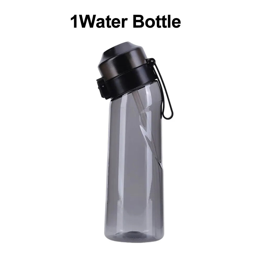 Flavored Water Bottle 650ml Sports Alr Up Drinking Bottle 7 Fruit Fragrance Pods Water Cup for Outdoor Camping Fitness Fashion