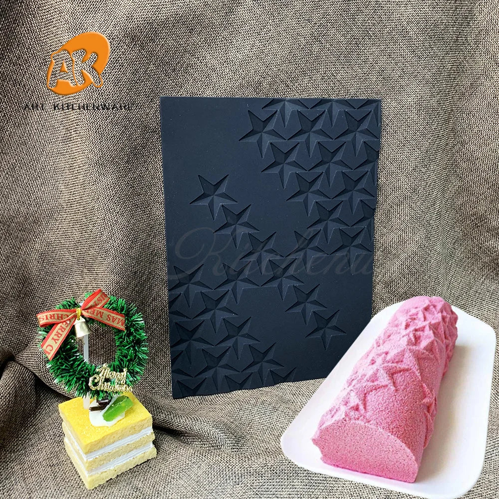 1 Mold and 21 Design DIY Silicone Impression Mat Cake Mousse Mat Crack Texture Mousse Mold Cake Decoration Cake Mold Lace Mat