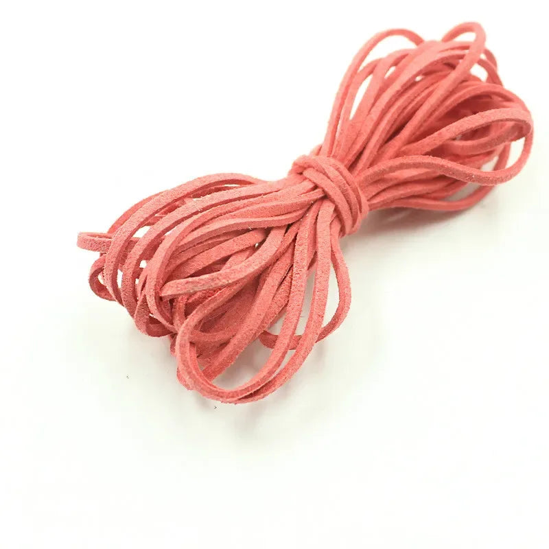 Korean Suede Hair Ties National Customs Hip Hop Reggae Braided Colorful Hair Ties Dreadlock Bead Hair Accessories Long 5m