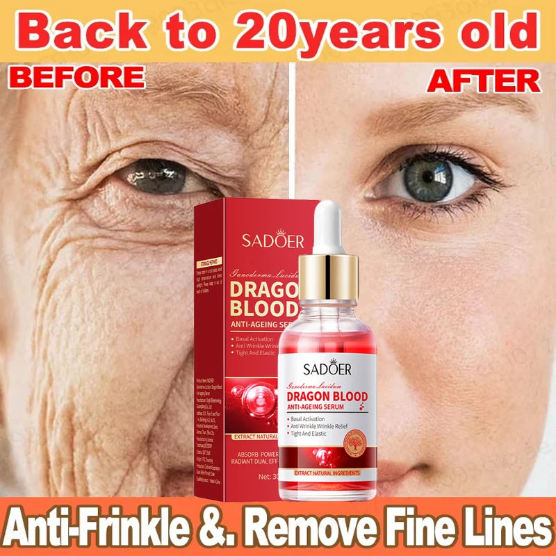 Dragon Blood Fast Wrinkle Remove Face Serum Placenta Royal Anti-Aging Firming Lifting Whitening Moisturizing Skin Care Cosmetics