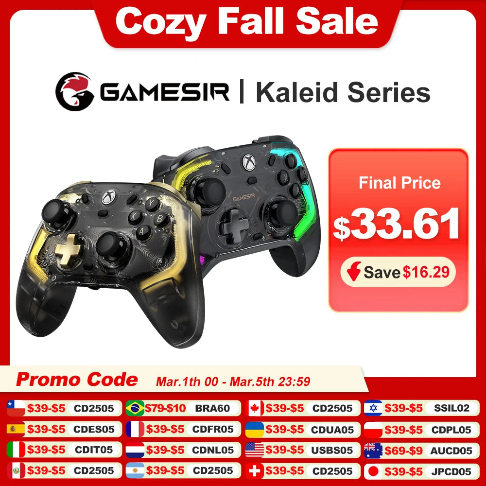 GameSir Kaleid Series Kaleid & Kaleid Flux Xbox Wired Gaming Controller Gamepad for Xbox X S One PC Steam with Hall Effect Tech