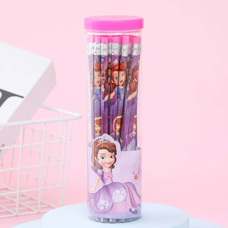 30Pcs/set Disney Pencil princess Stationery micky mouse Pencil Set Frozen Lovely School Supplies HB Pencil Holiday Gifts