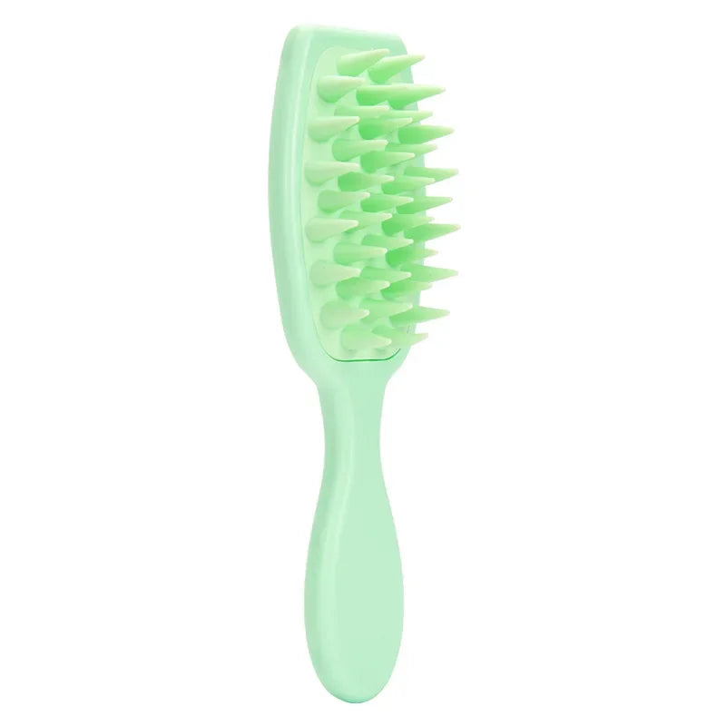 Silicone Shampoo Brush Scalp Massage Brush Head Washing Comb Long Handle Hair Massager Bath Brush Body Scrubber Hair Accessories