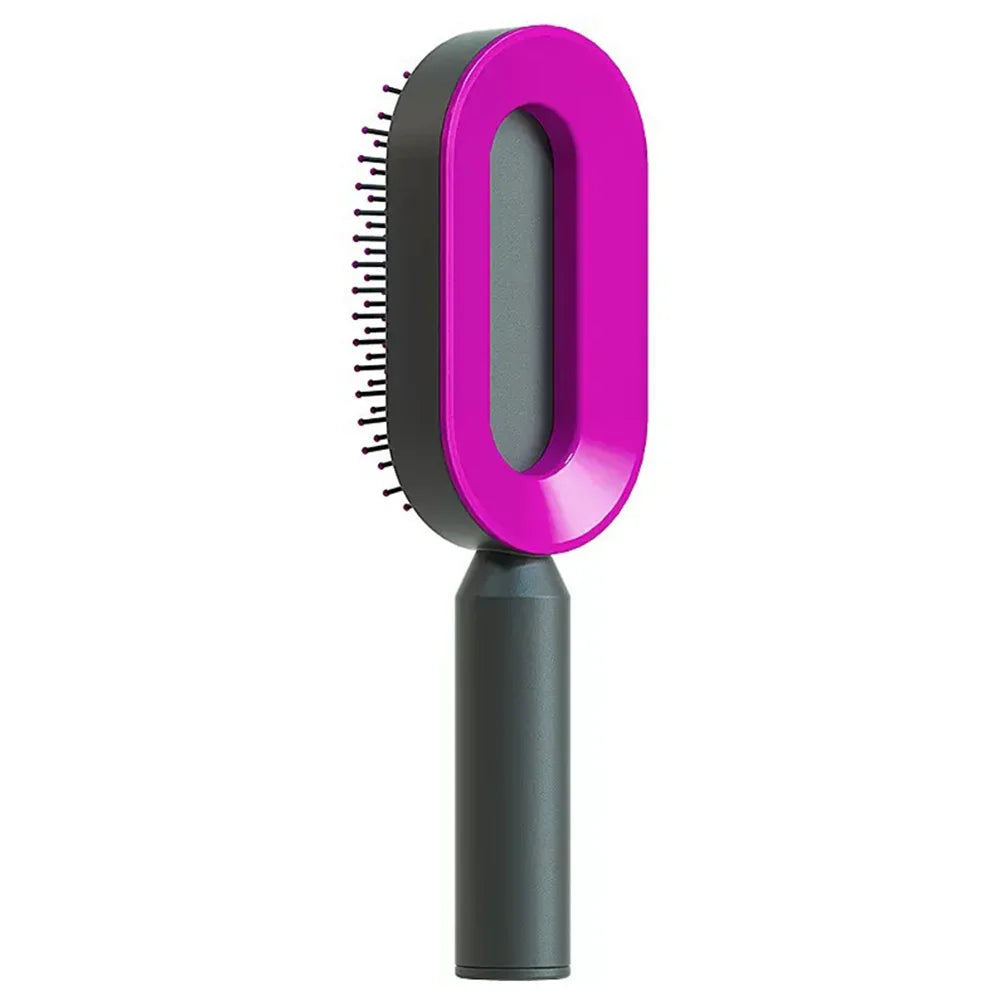 Airbag Massage Combs Self Cleaning Hair Brush Anti-static Wet Dry Curly Detangler Hairbrush Women Hairdressing Styling Hair Tool