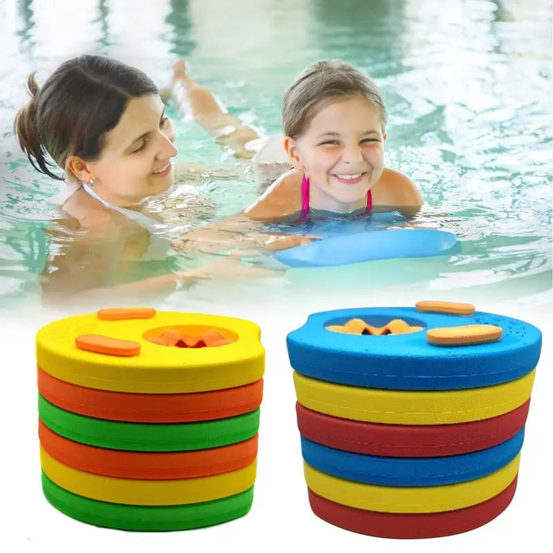 6pcs Set Kids Children EVA Foam Swim Discs Arm Bands Floating Sleeves Inflatable Float Baby Swimming Exercises Circles Rings