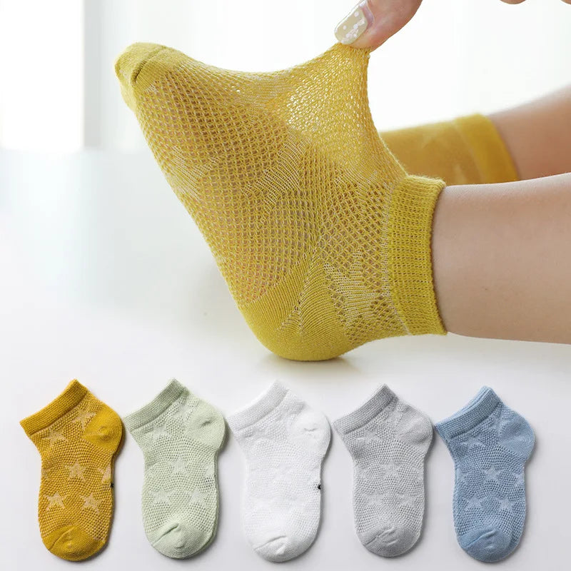 5Pairs/lot Summer Spring New Baby Socks Cotton Animal Socks Dinosaur Cute Cool Thin Kids Socks Mesh Colorful Children Socks