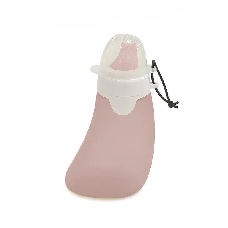 Eco-friendly reusable leak-proof silicone breast milk storage bag with silicone baby pacifier for feeding