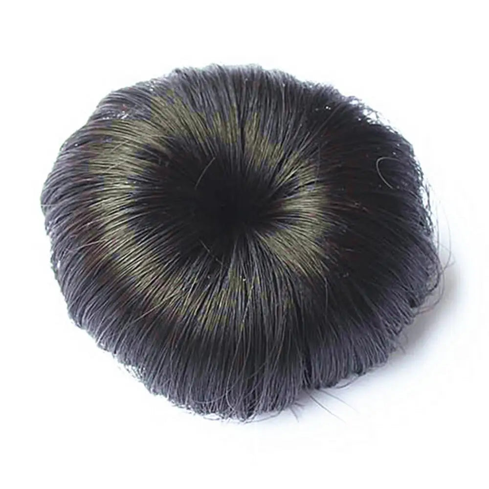 Kids Girls Hair Bun Extension Wig Hairpiece Wavy Curly Messy Donut Chignons Natural Fake Hair Tie Pieces Ponytail