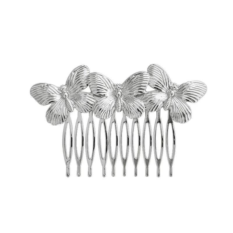 Butterfly Hair Combs Hair Accessories Hair Side Combs Straight Teeth Hair Hairpins Hair Side Clips Bridal Wedding Veil Comb